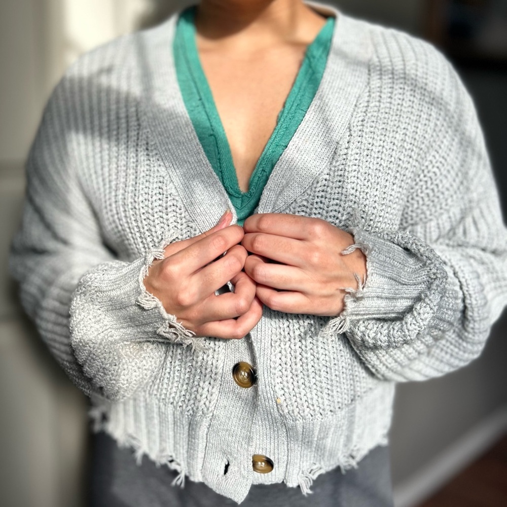No Comment Cropped Cardigan